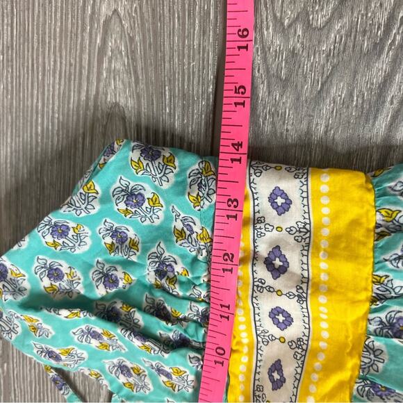 J. Crew midi Dress V Neck Criss Cross Block Print Beach Summer Pool Dress sz S - Picture 3 of 7